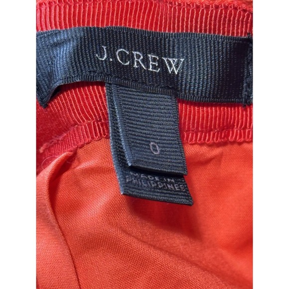 J. Crew Red Linen Skirt Size 0 Womens Mini A-Line Button Accent Career - Picture 7 of 8
